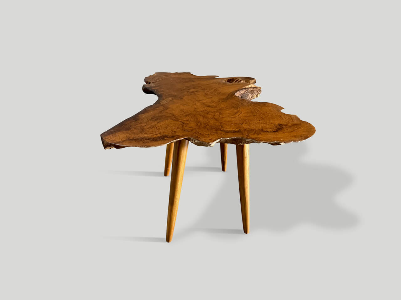 MID CENTURY STYLE LIVE EDGE ORGANIC SIDE TABLE