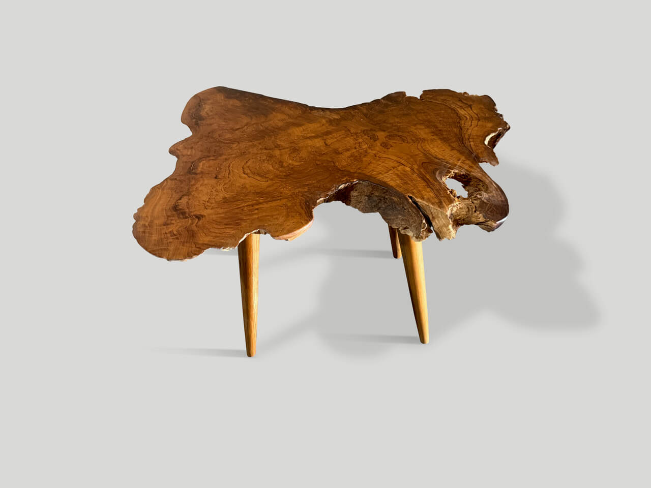 MID CENTURY STYLE LIVE EDGE ORGANIC SIDE TABLE