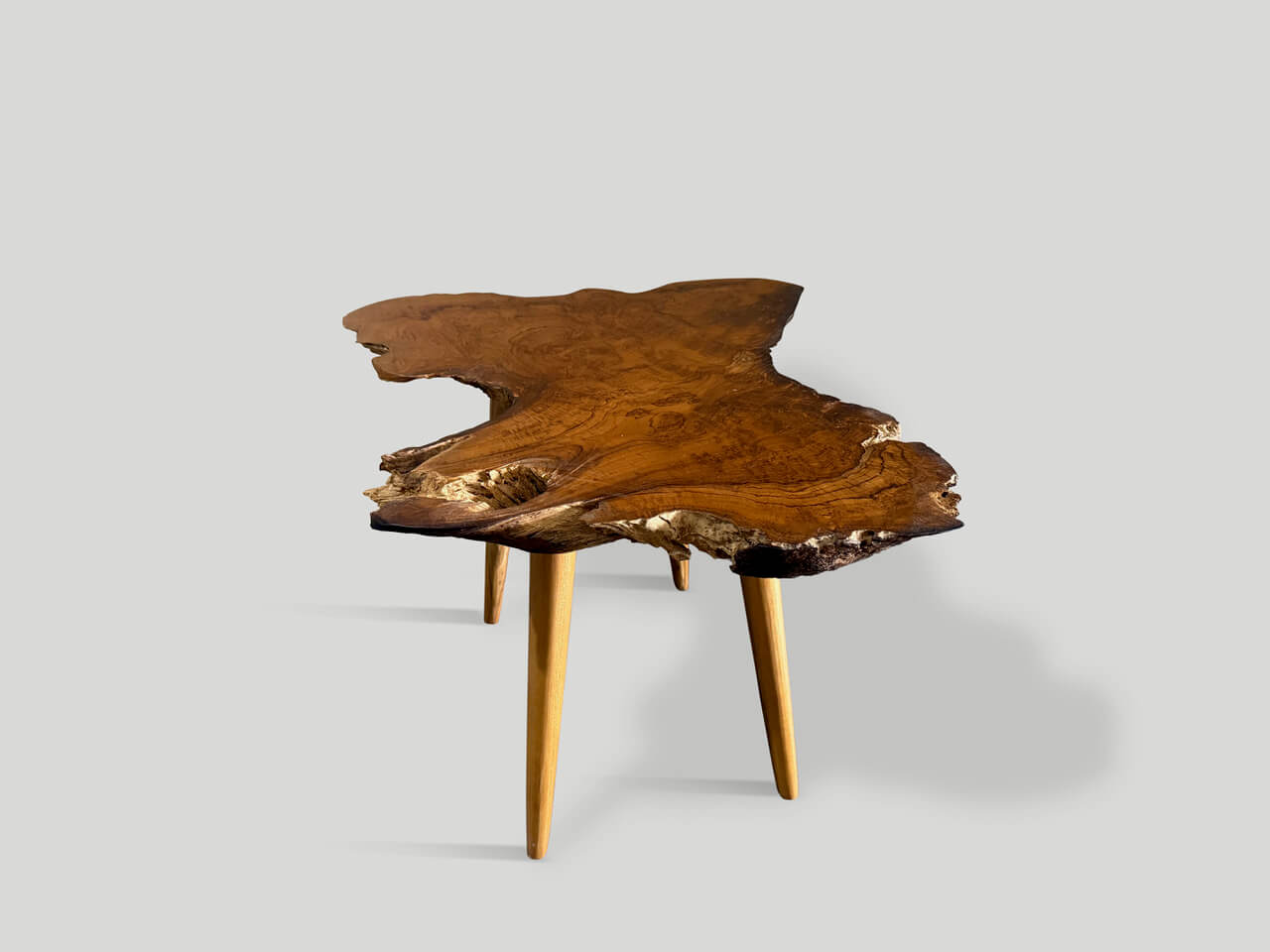 MID CENTURY STYLE LIVE EDGE ORGANIC SIDE TABLE