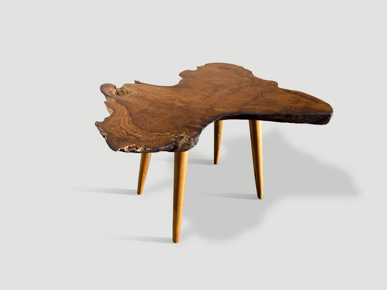 MID CENTURY STYLE LIVE EDGE ORGANIC SIDE TABLE