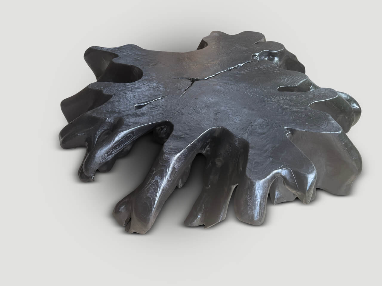 AMORPHOUS MODERN ORGANIC CHARRED COFFEE TABLE