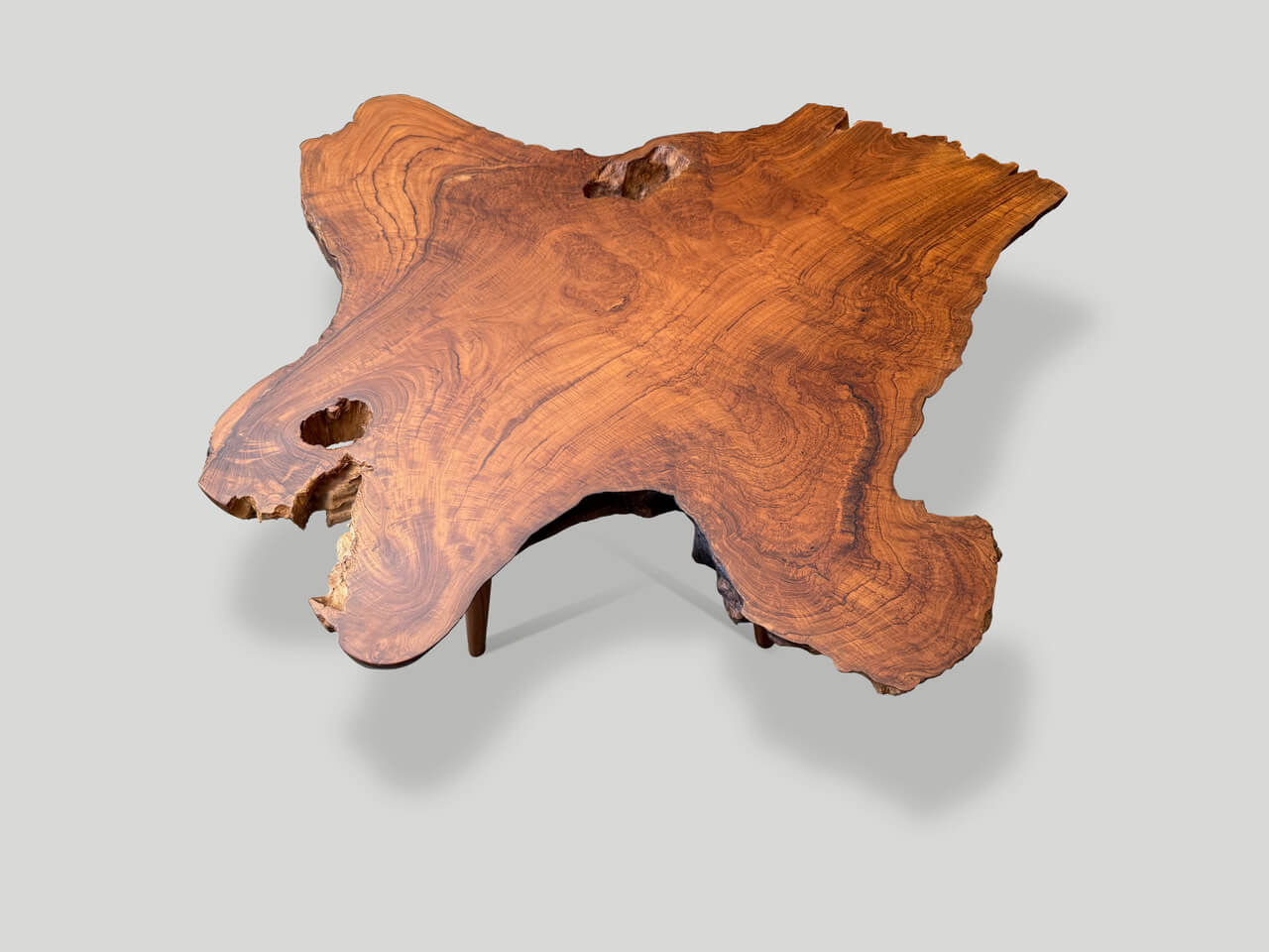 MID CENTURY STYLE LIVE EDGE COFFEE TABLE OR SIDE TABLE