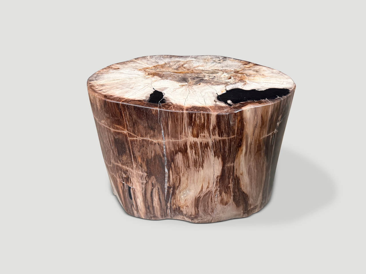 ANCIENT HIGH QUALITY PETRIFIED WOOD SIDE TABLE