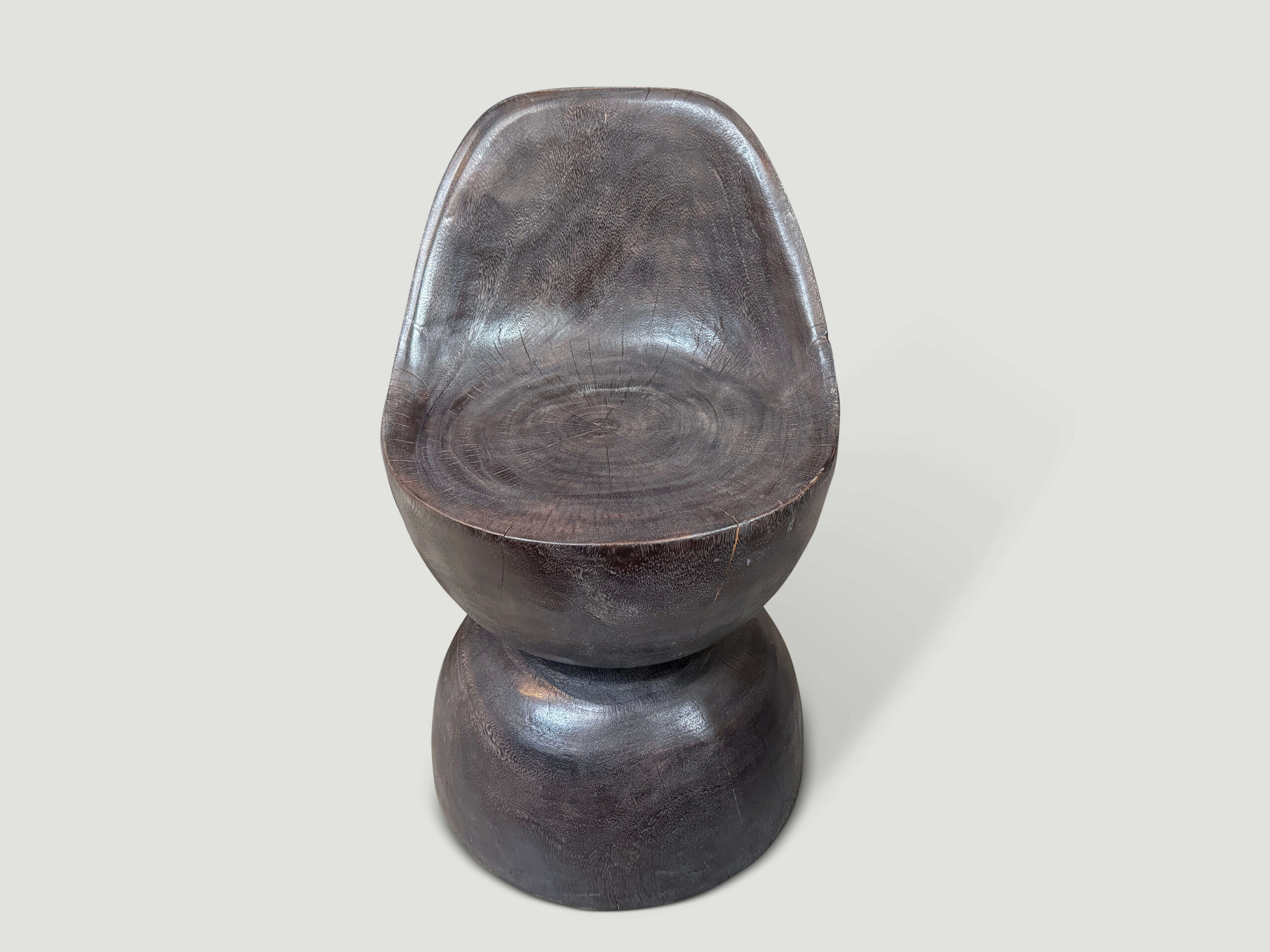 SCULPTURAL HAND CARVED MODERN ORGANIC CHAIR