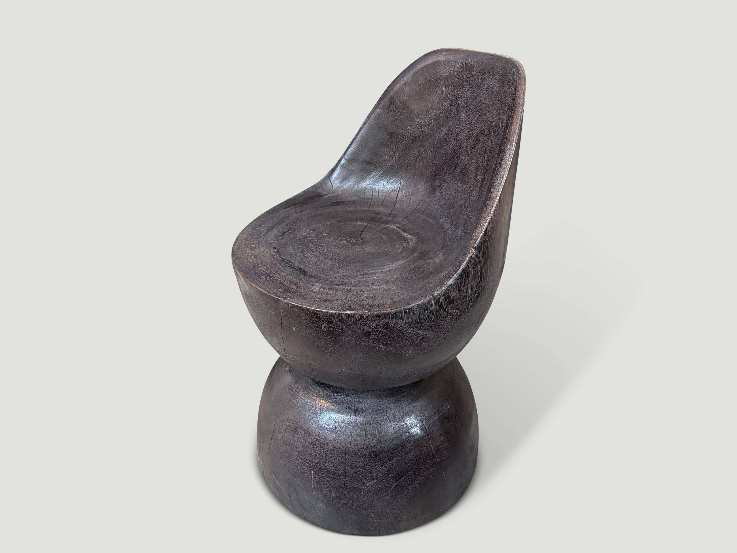 SCULPTURAL HAND CARVED MODERN ORGANIC CHAIR