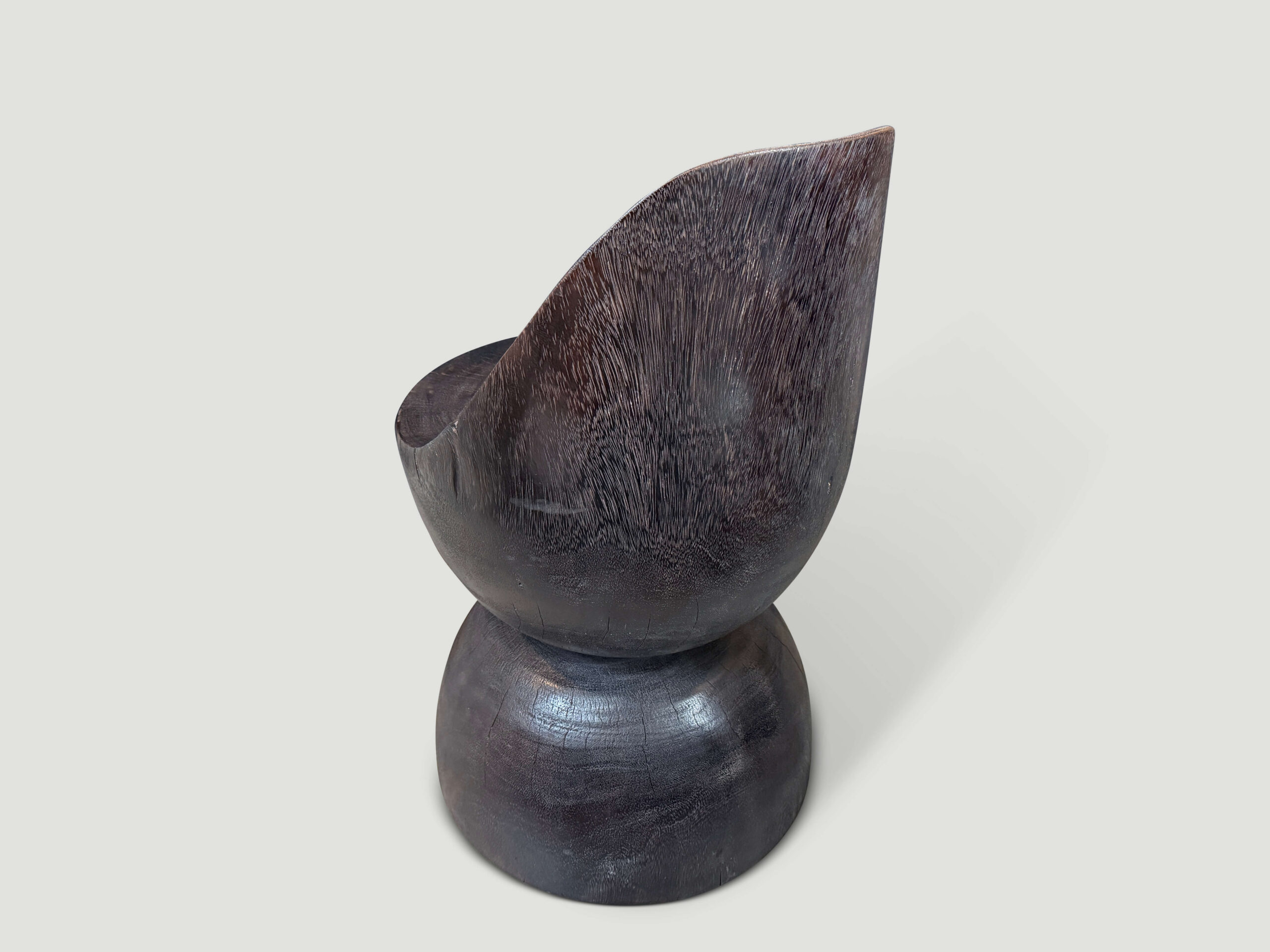 SCULPTURAL HAND CARVED MODERN ORGANIC CHAIR