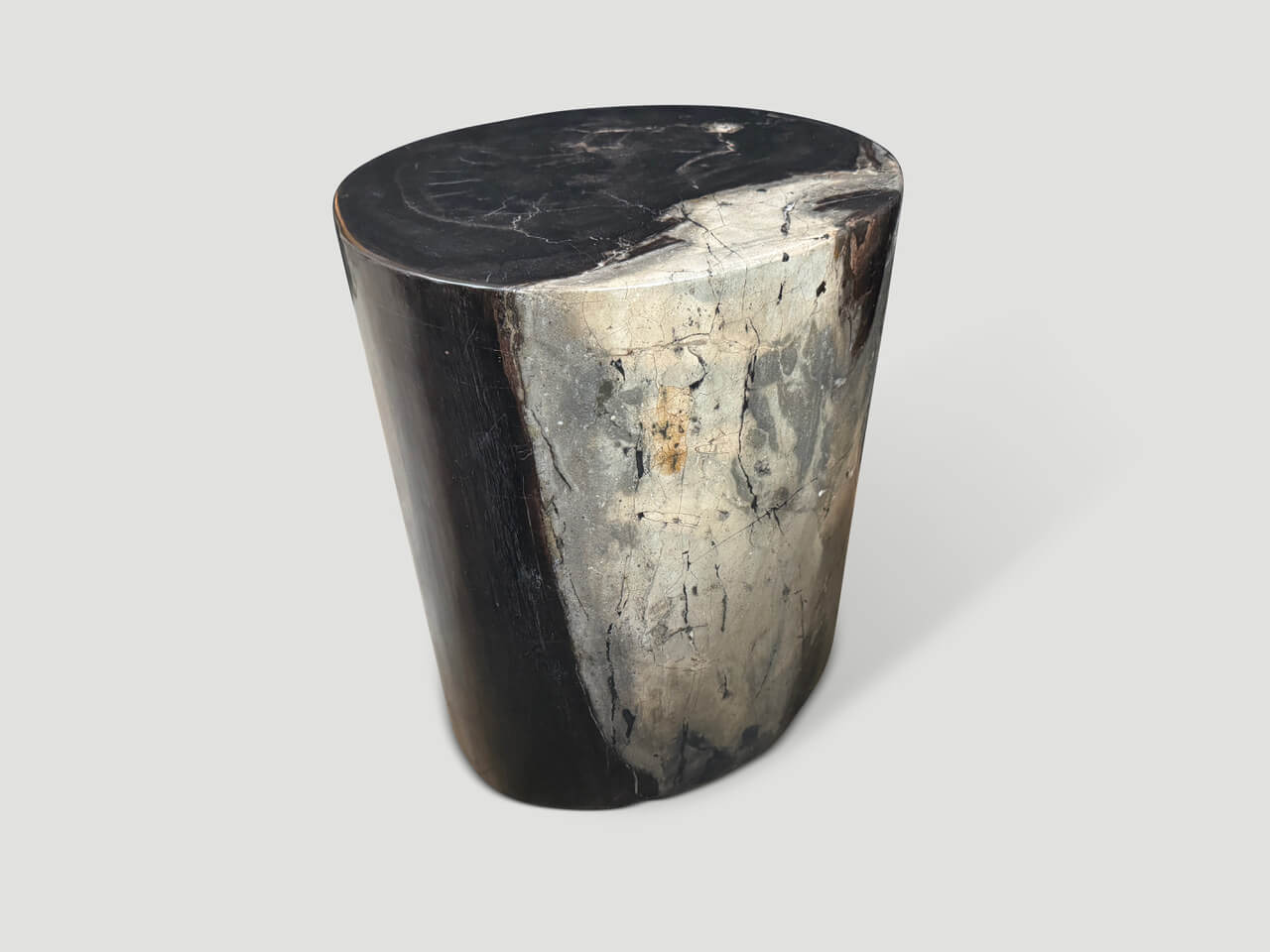 IMPRESSIVE ANCIENT PETRIFIED WOOD SIDE TABLE