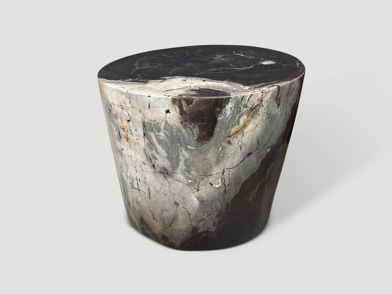 IMPRESSIVE ANCIENT PETRIFIED WOOD SIDE TABLE