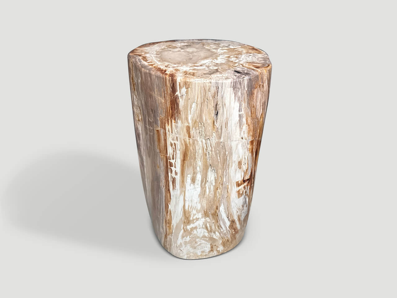 CORAL TONED HIGH QUALITY PETRIFIED WOOD SIDE TABLE