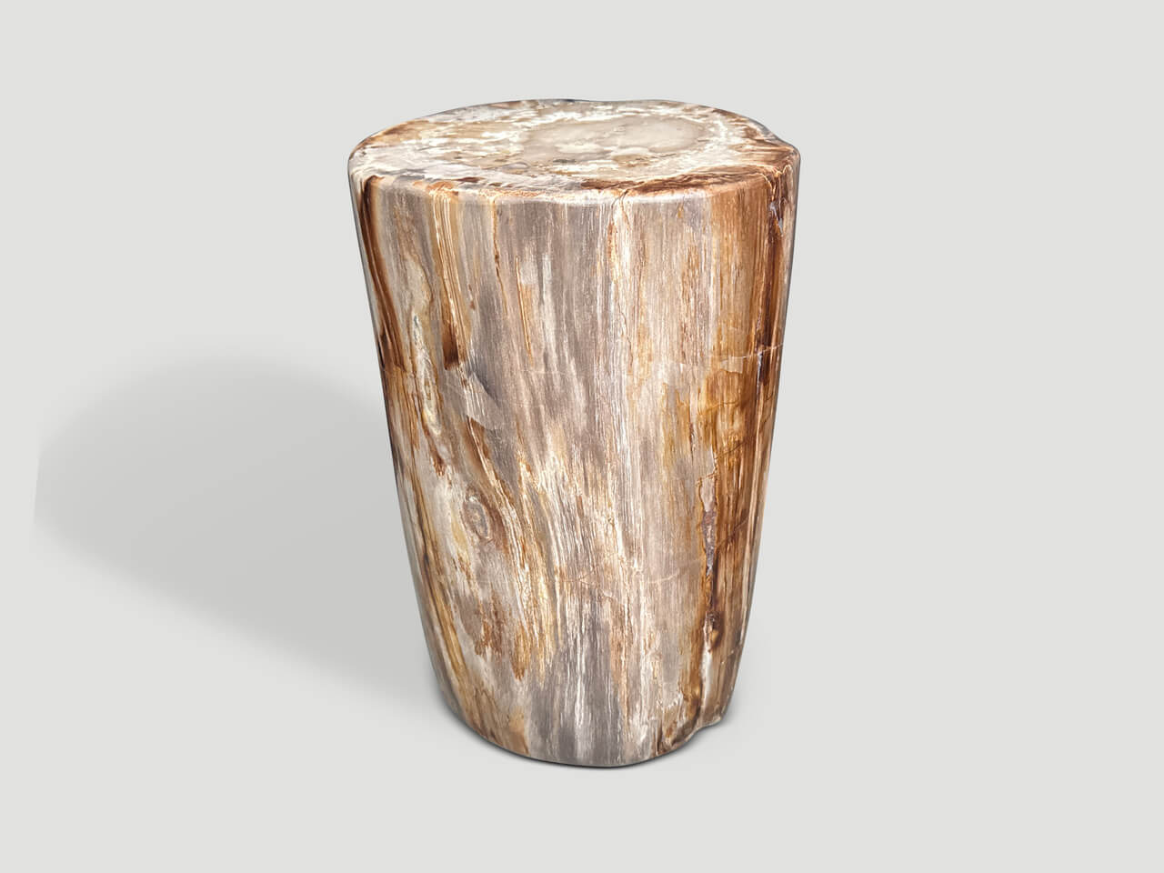 CORAL TONED HIGH QUALITY PETRIFIED WOOD SIDE TABLE