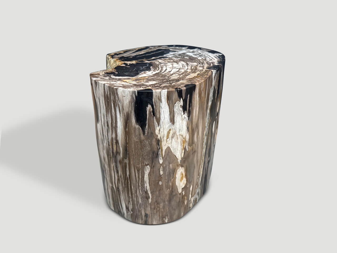IMPRESSIVE ANCIENT PETRIFIED WOOD SIDE TABLE