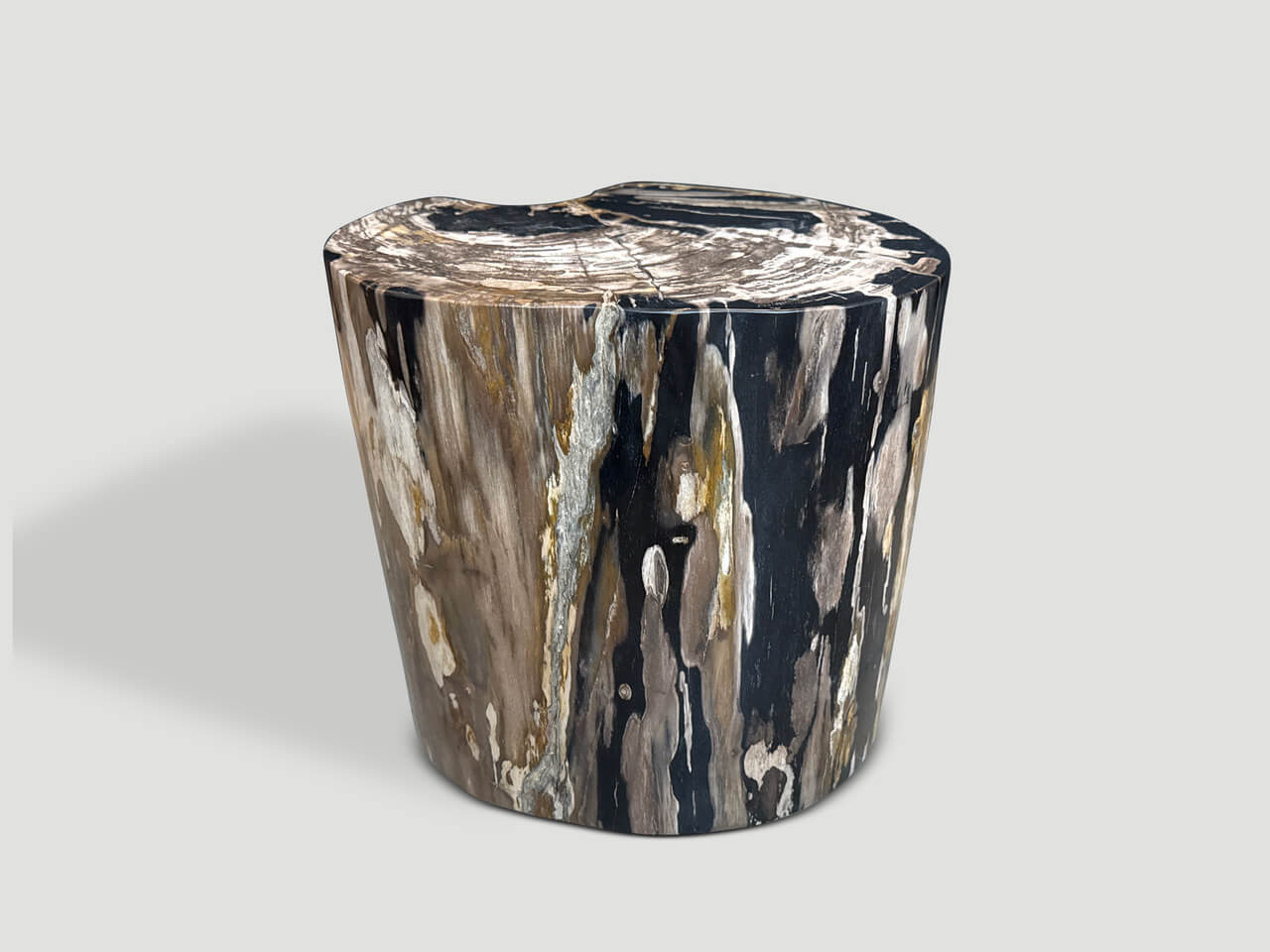 IMPRESSIVE ANCIENT PETRIFIED WOOD SIDE TABLE