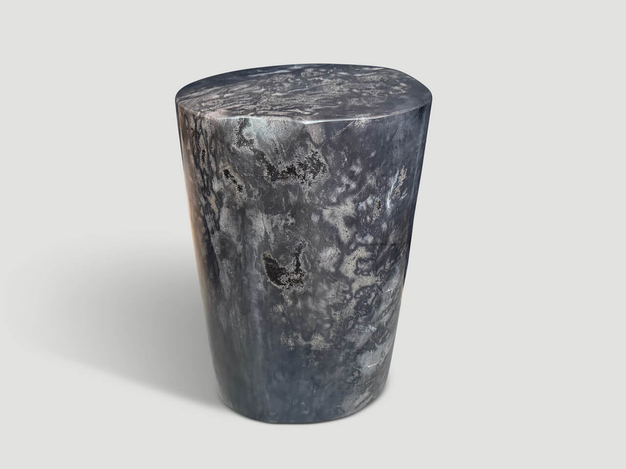 CRYSTALIZED ANCIENT PETRIFIED WOOD SIDE TABLE