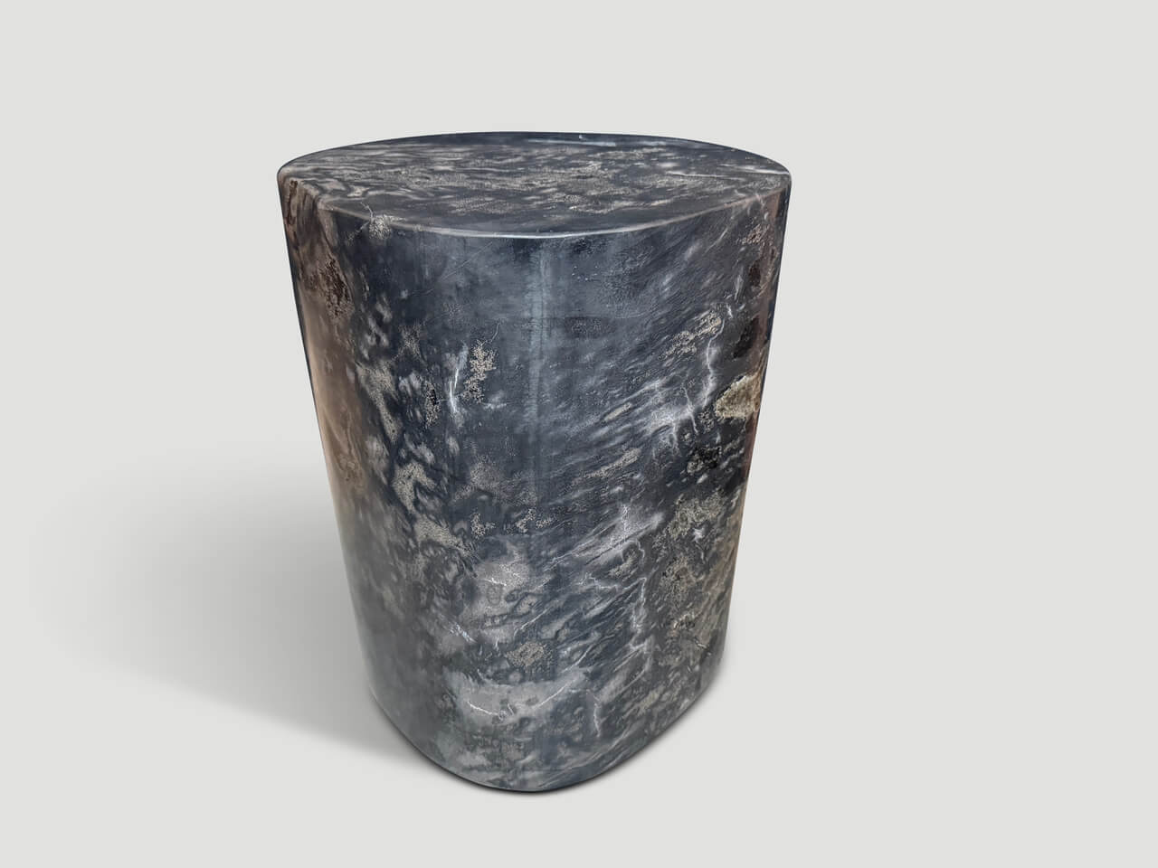 CRYSTALIZED ANCIENT PETRIFIED WOOD SIDE TABLE