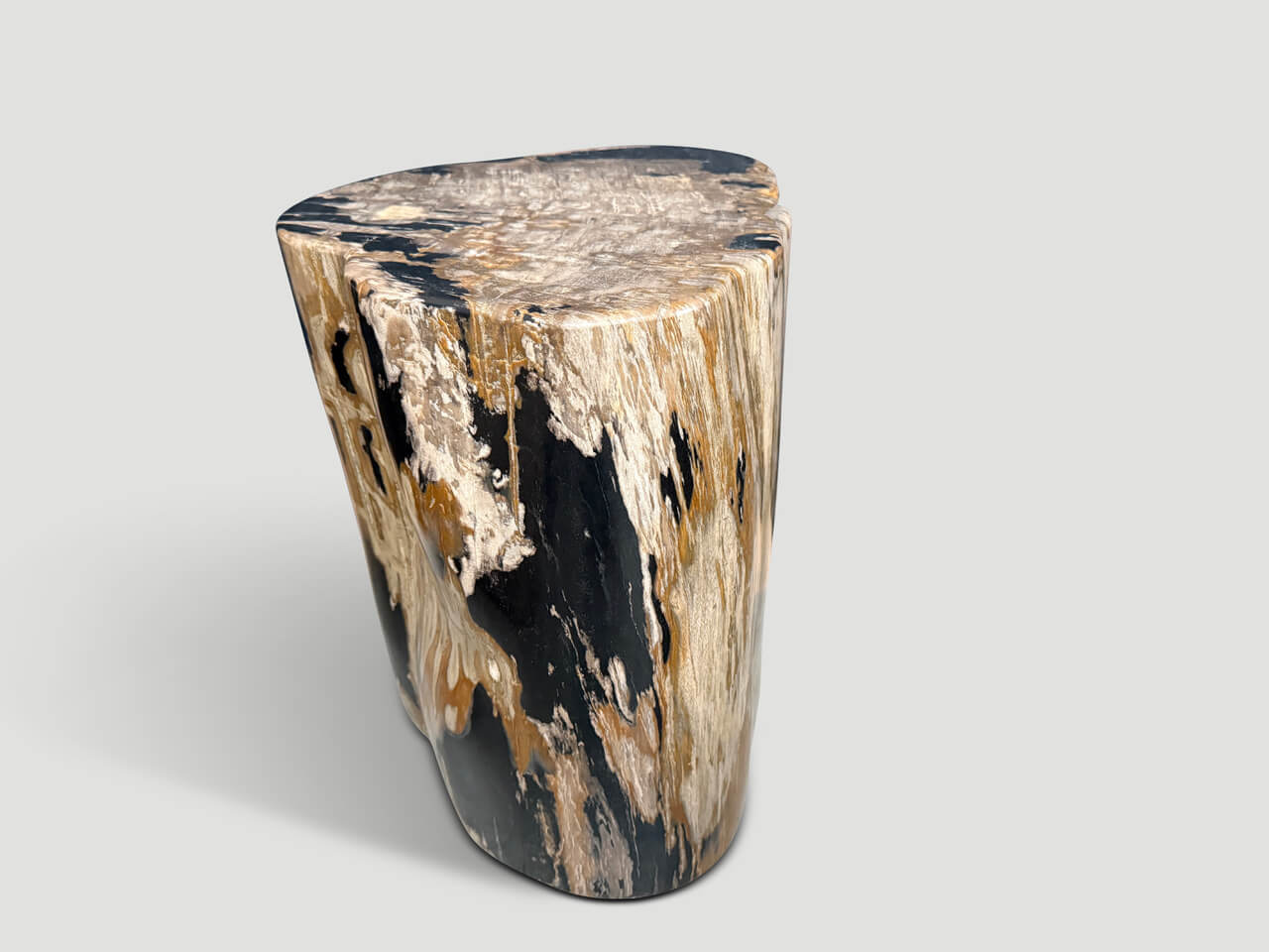 IMPRESSIVE HIGH QUALITY ANCIENT PETRIFIED WOOD SIDE TABLE