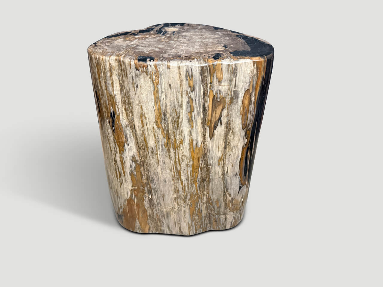 IMPRESSIVE HIGH QUALITY ANCIENT PETRIFIED WOOD SIDE TABLE