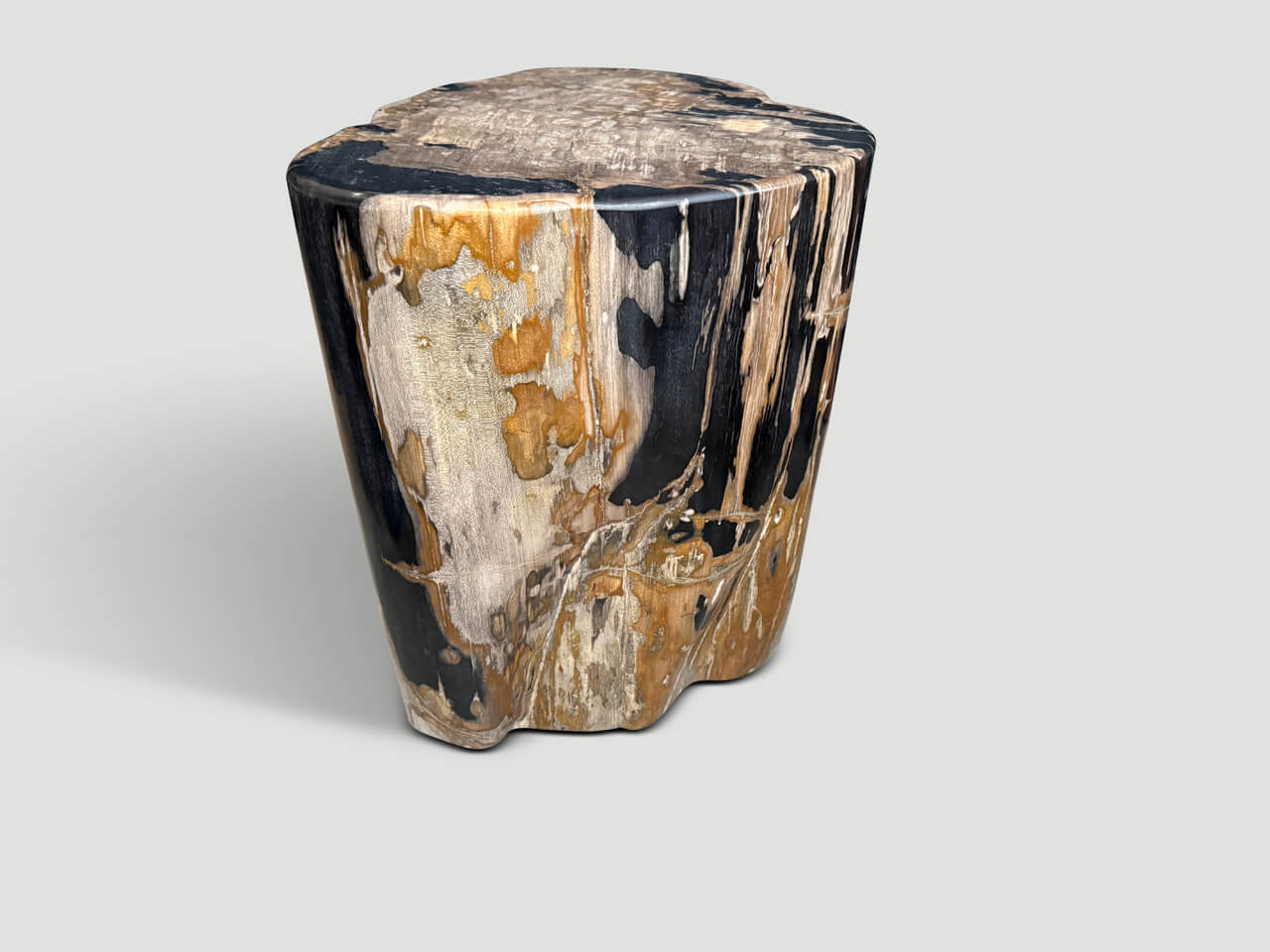 IMPRESSIVE HIGH QUALITY ANCIENT PETRIFIED WOOD SIDE TABLE