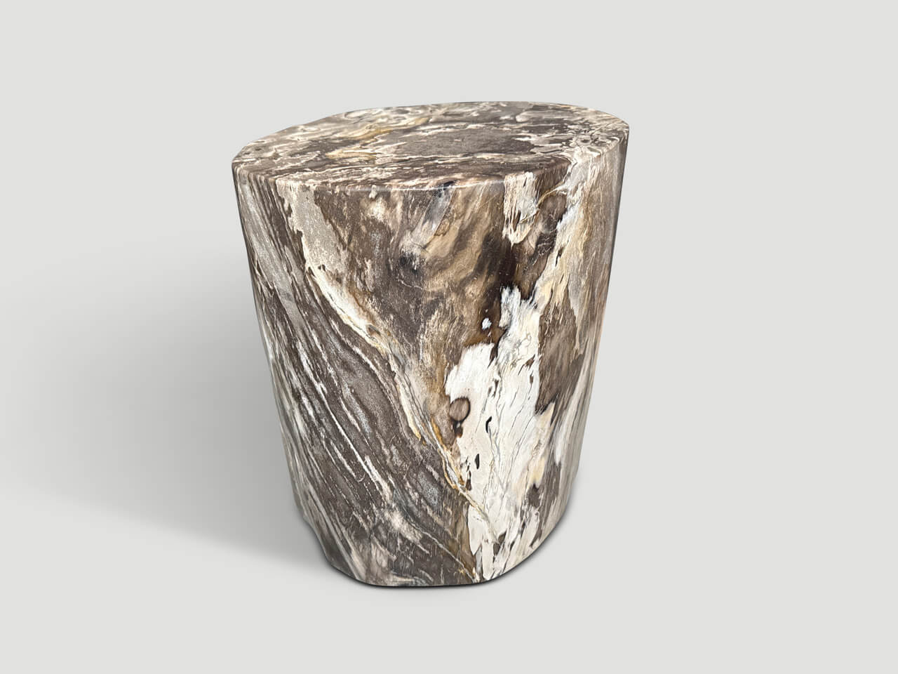 ANCIENT PETRIFIED WOOD SIDE TABLE