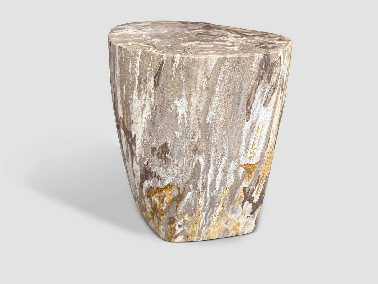 IMPRESSIVE HIGH QUALITY ANCIENT PETRIFIED WOOD SIDE TABLE