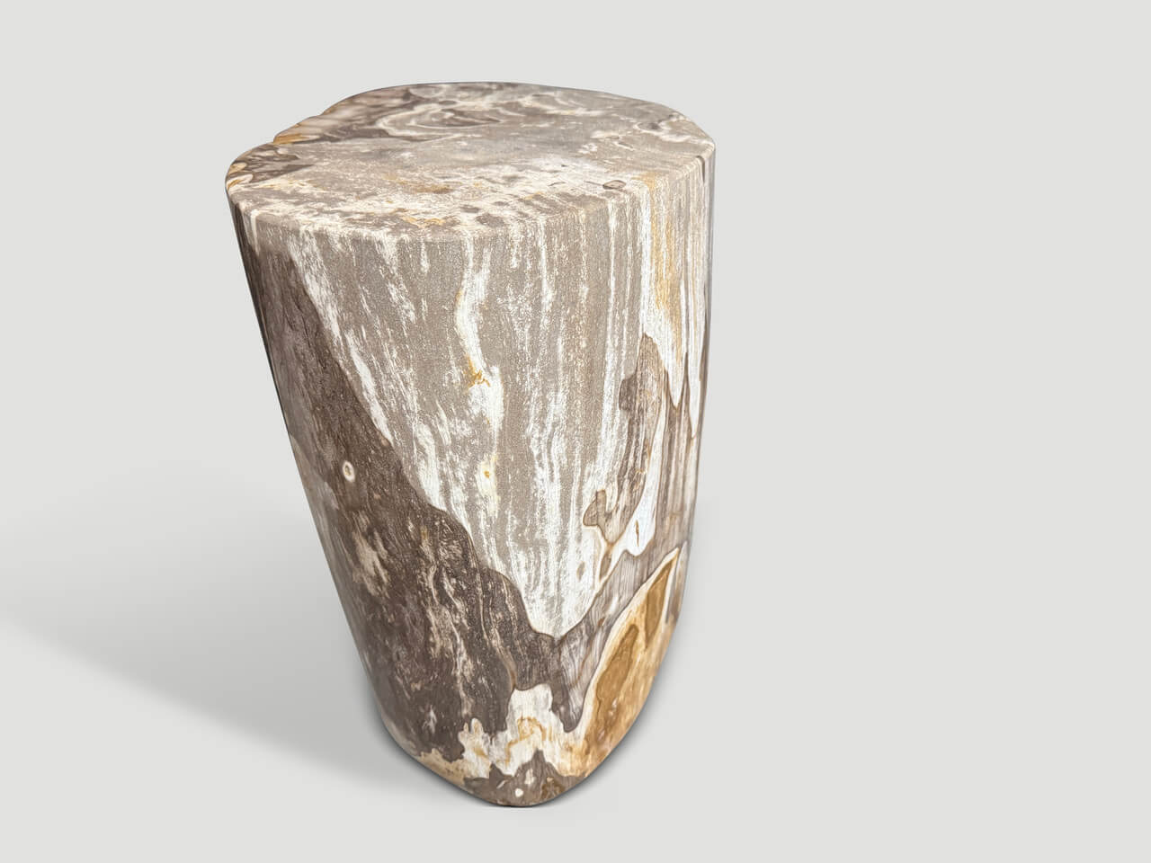 IMPRESSIVE HIGH QUALITY ANCIENT PETRIFIED WOOD SIDE TABLE