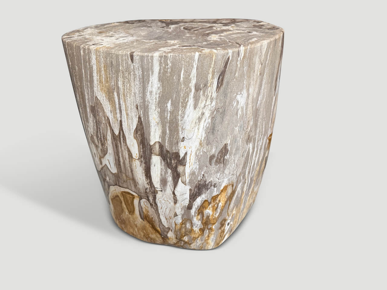 IMPRESSIVE HIGH QUALITY ANCIENT PETRIFIED WOOD SIDE TABLE