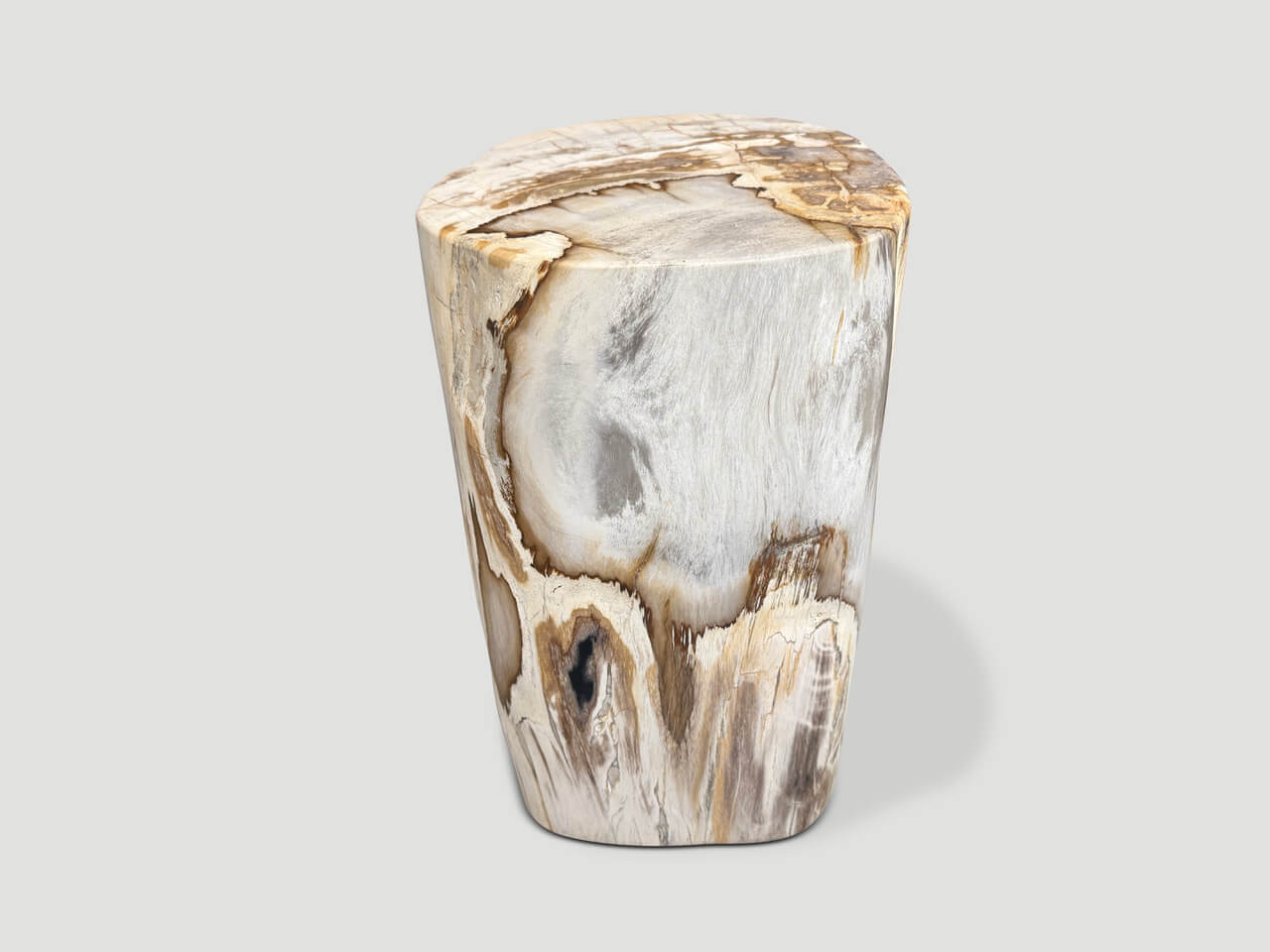 ANCIENT PETRIFIED WOOD SIDE TABLE