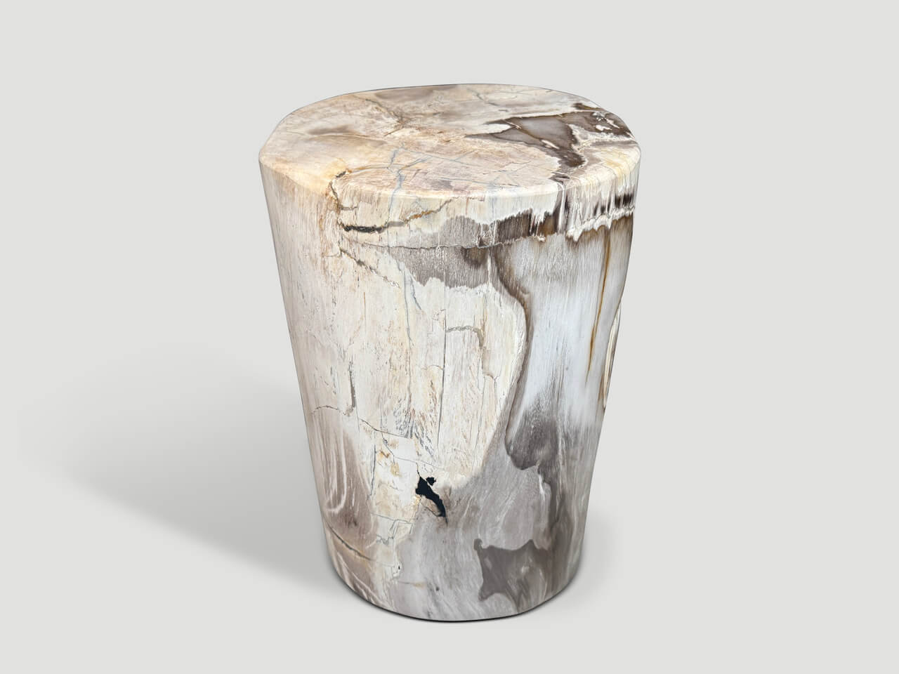 ANCIENT PETRIFIED WOOD SIDE TABLE