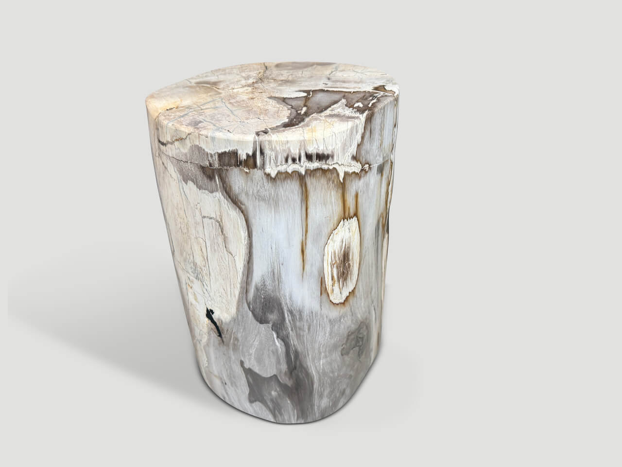 ANCIENT PETRIFIED WOOD SIDE TABLE