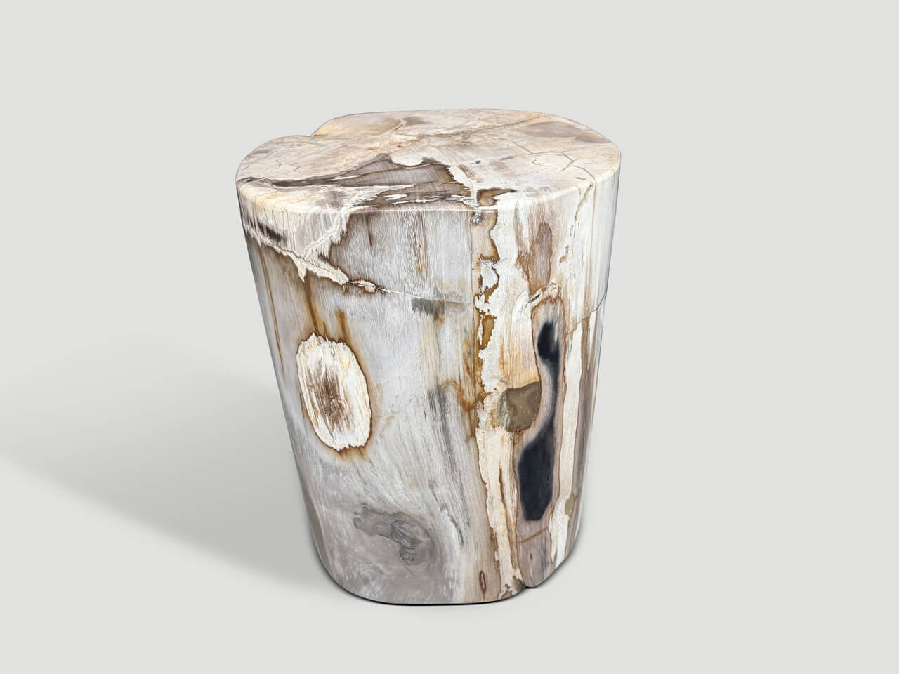 ANCIENT PETRIFIED WOOD SIDE TABLE