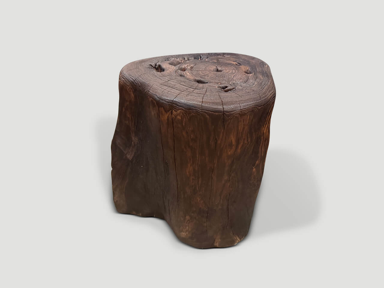 MODERN ORGANIC CHARRED SIDE TABLE