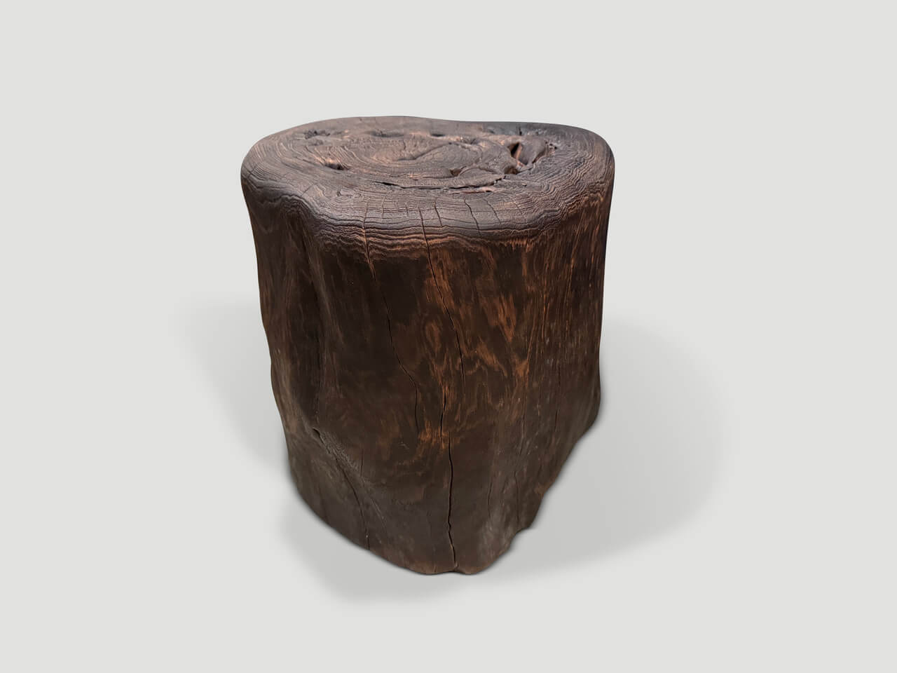 MODERN ORGANIC CHARRED SIDE TABLE