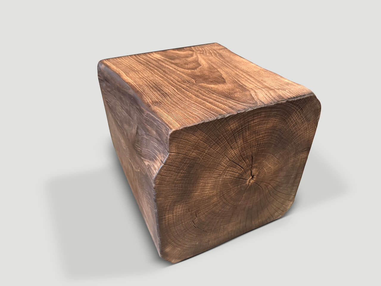 MODERN ORGANIC LIGHTLY CHARRED SIDE TABLE
