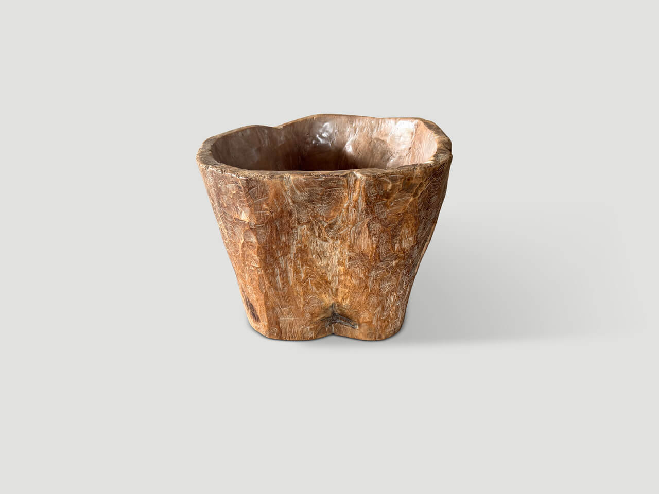 HAND CARVED ANCIENT TEAK WOOD CONTAINER