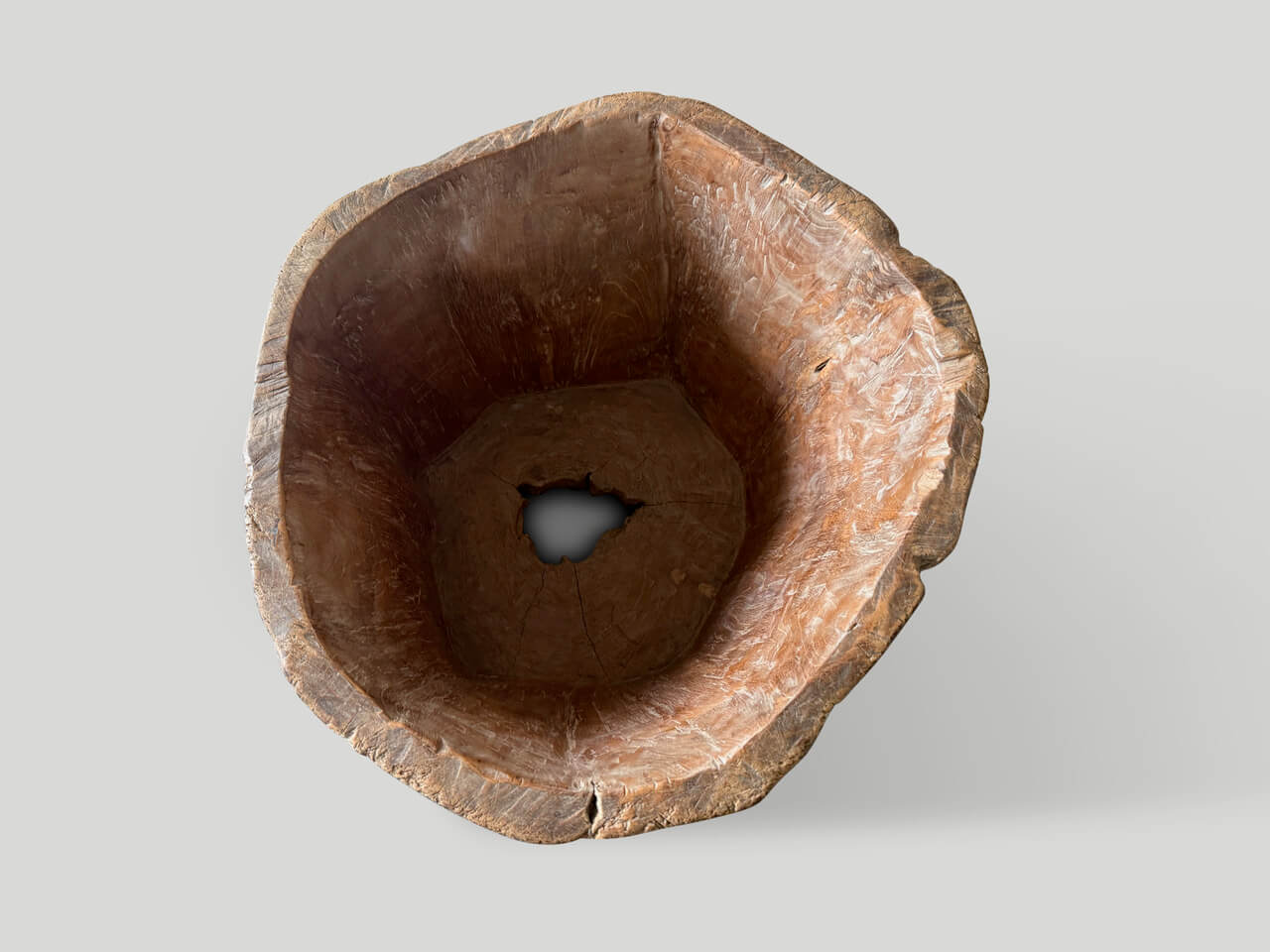 HAND CARVED ANCIENT TEAK WOOD CONTAINER