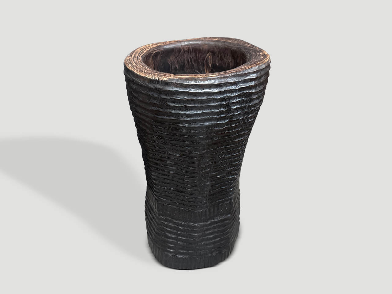 ANCIENT HAND CARVED VESSEL