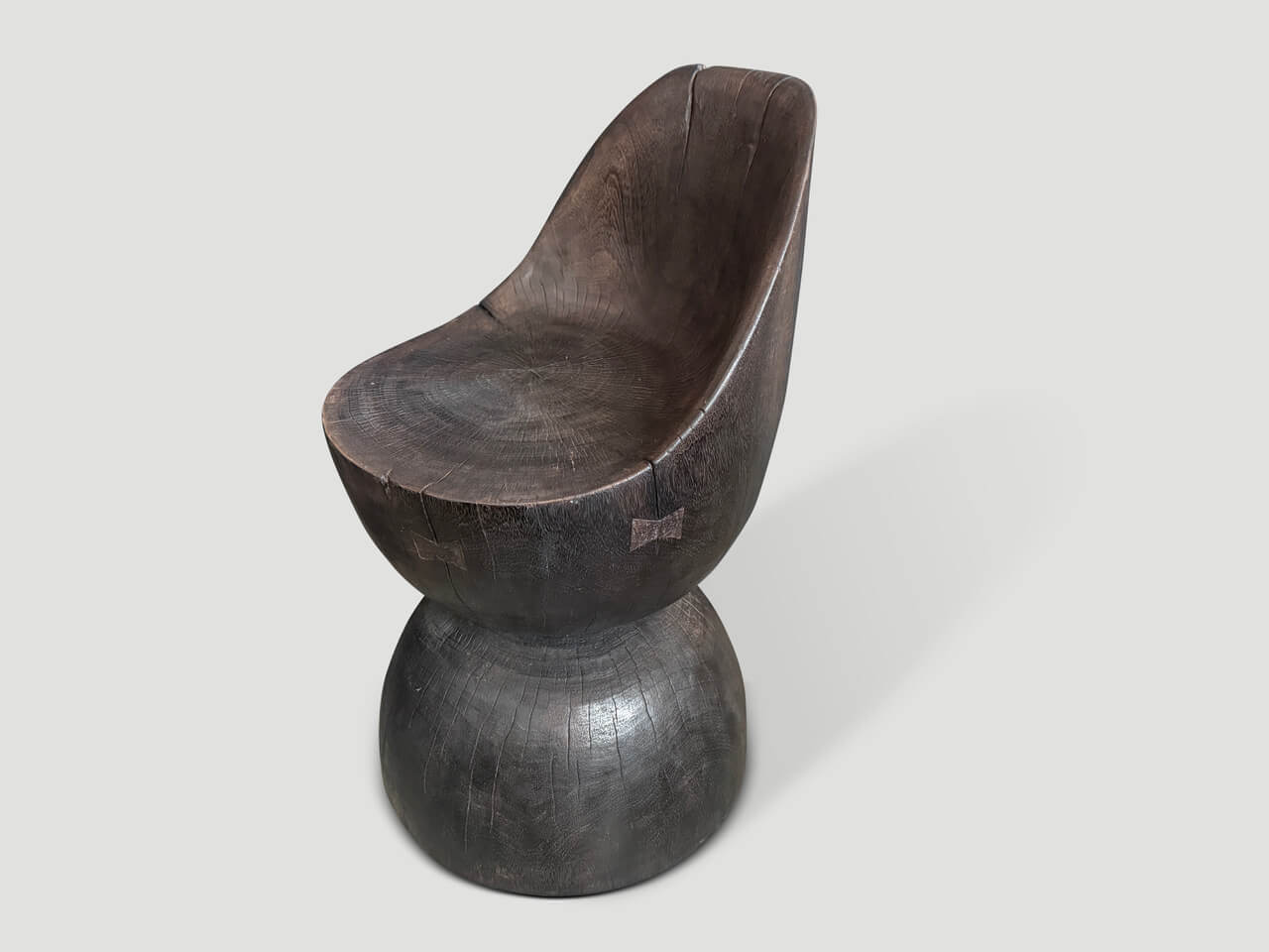 SCULPTURAL HAND CARVED MODERN ORGANIC CHAIR