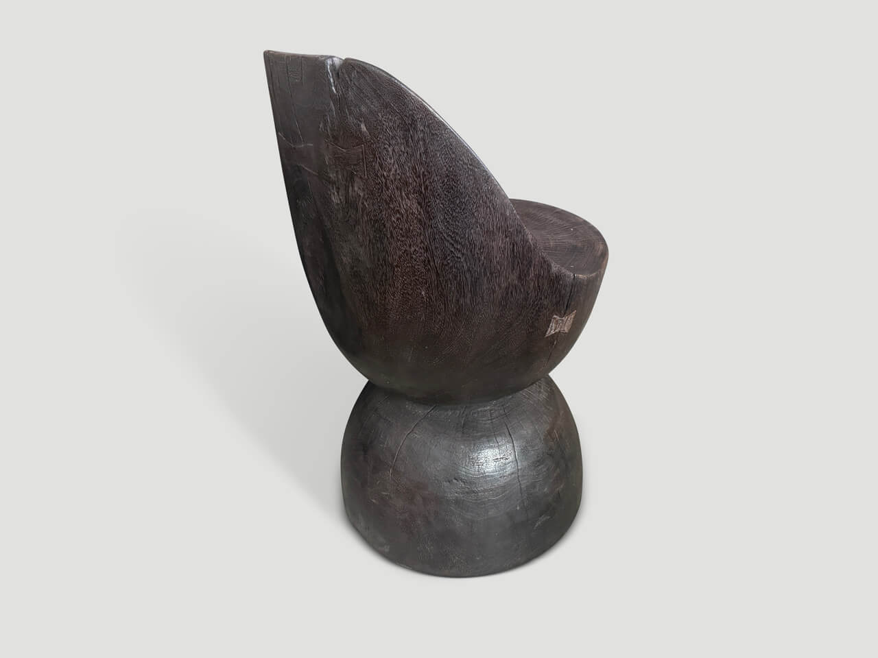SCULPTURAL HAND CARVED MODERN ORGANIC CHAIR