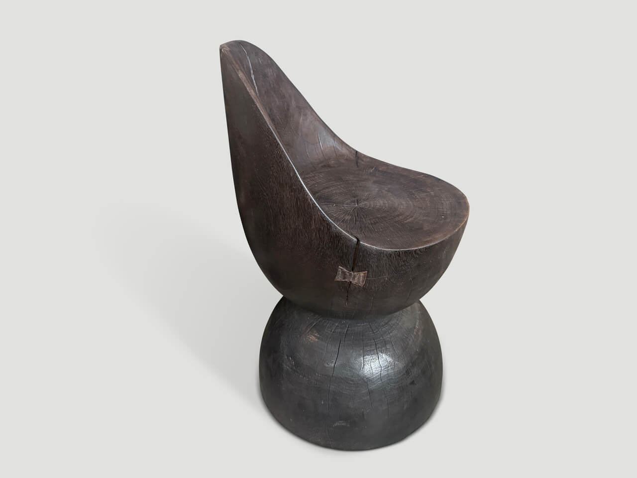 SCULPTURAL HAND CARVED MODERN ORGANIC CHAIR